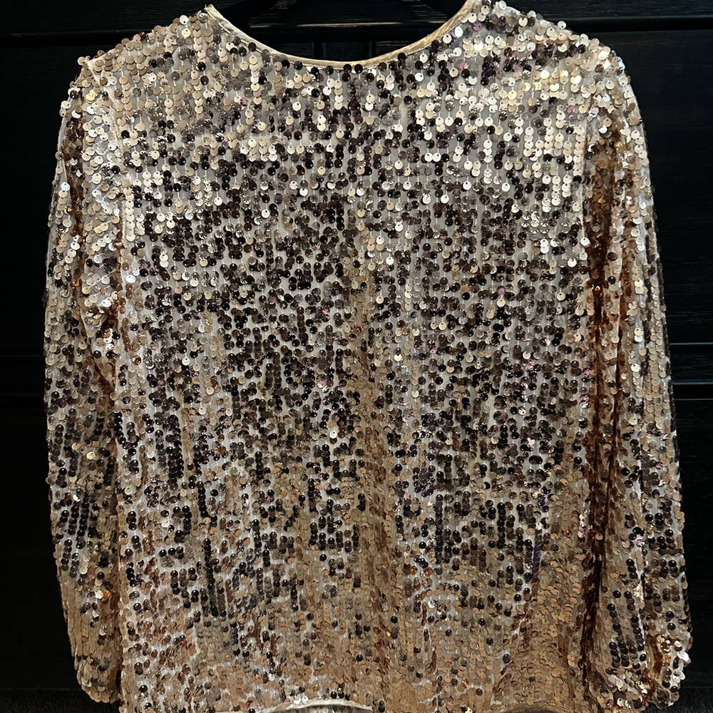 Sequin Rose Gold Women's Top